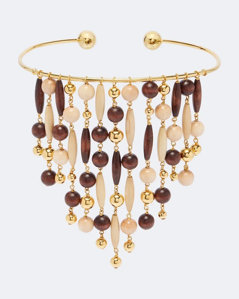 Paco Rabanne Choker mit Zierperlen Gold