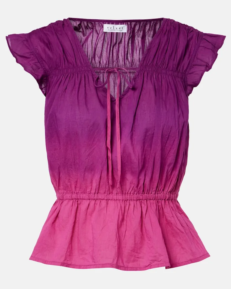 Velvet Top Kaia aus Baumwolle Pink