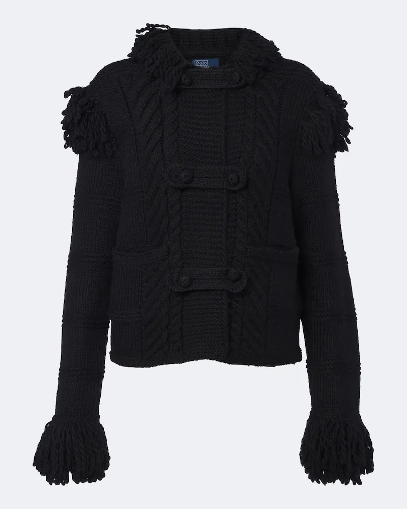 Ralph Lauren Cardigan aus Wolle Schwarz