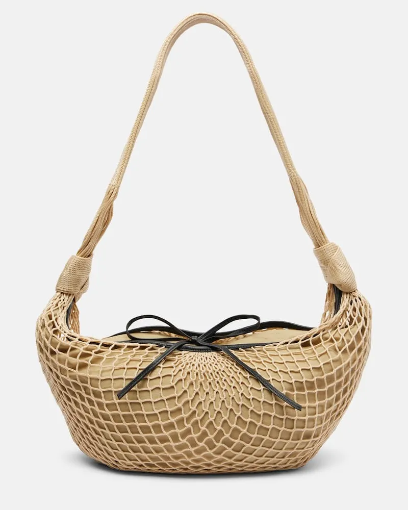 Christophe Lemaire X Filt Schultertasche Croissant Beige