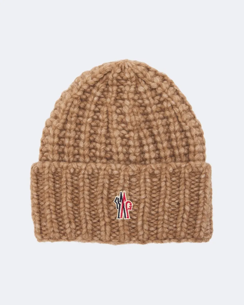 Moncler Mütze aus einem Alpakawollgemisch Braun