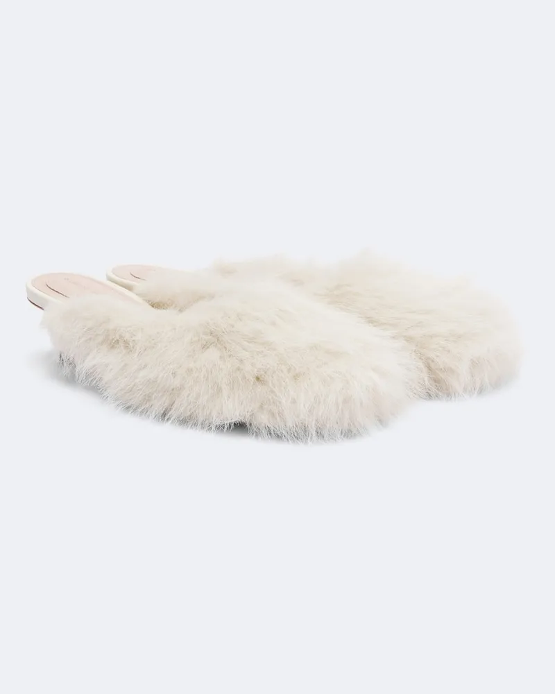 Simone Rocha Mules mit Leder Weiß