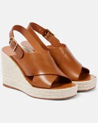 Chloé Chloe Espadrille-Sandalen Pary aus Leder Braun