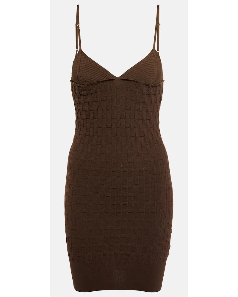 Jacquemus Minikleid La Robe Maille Tacido Braun