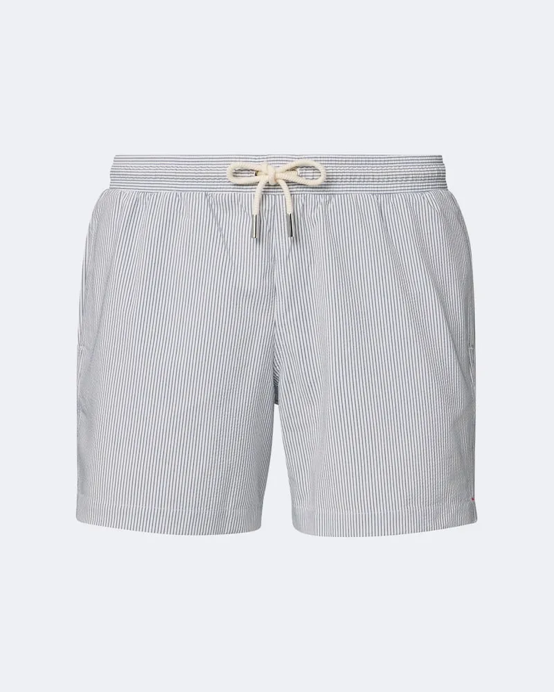 Orlebar Brown Badeshorts Boxer III aus Seersucker Blau