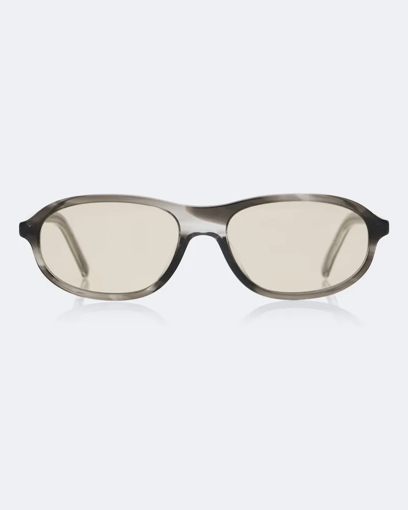 Prada Ovale Sonnenbrille Iconic Plaque Silber