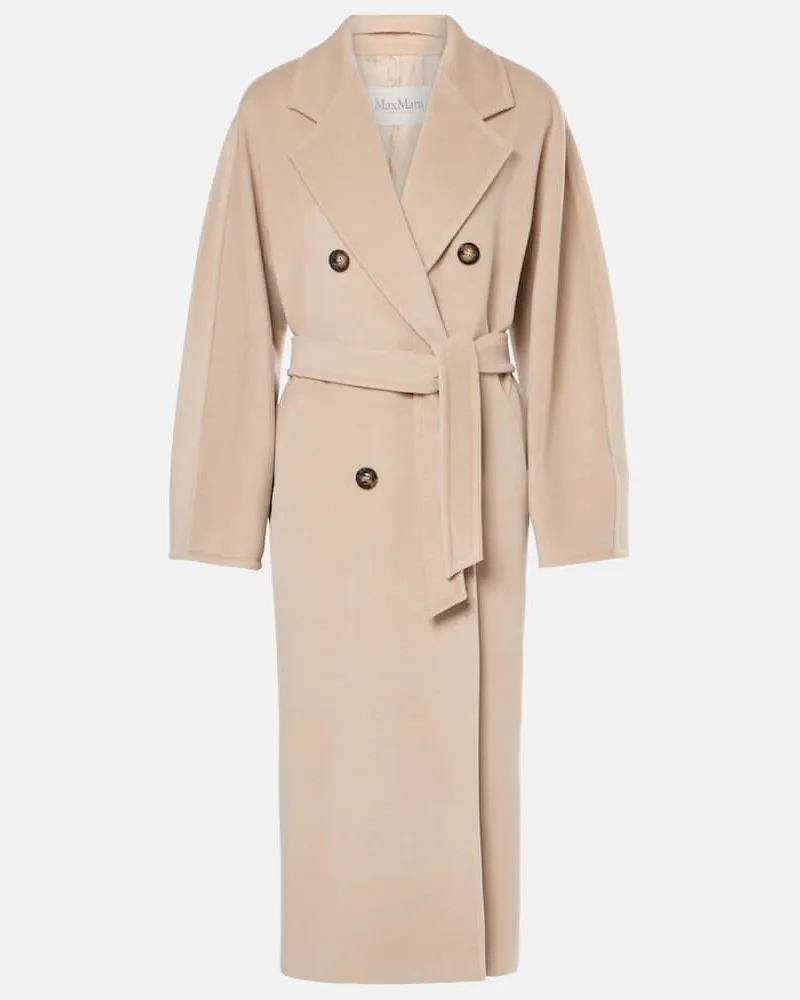 Max Mara Mantel aus Wolle und Kaschmir Neutral