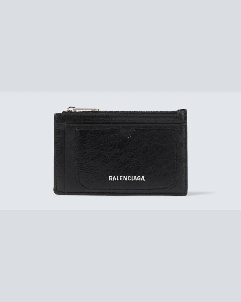 Balenciaga Kartenetui aus Leder Schwarz