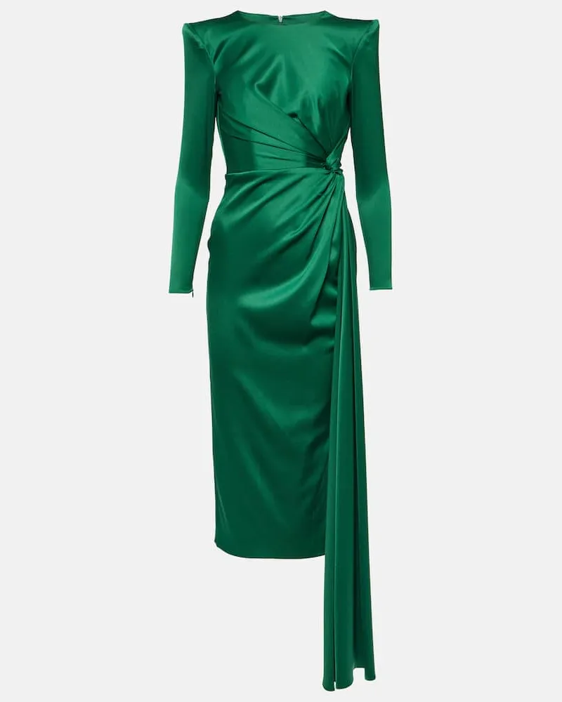Alex Perry Midikleid aus Crêpe Grün
