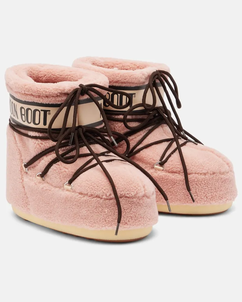 Moon Boot Schneestiefel Icon aus Teddyleece Rosa