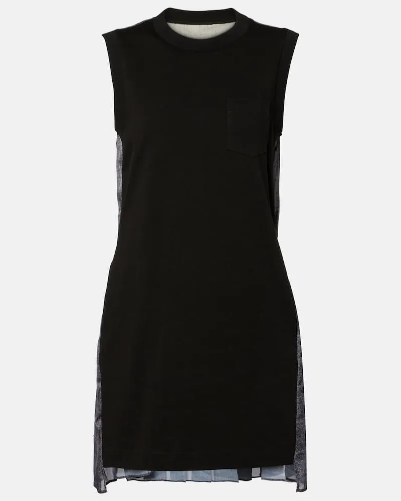 Sacai Minikleid aus Baumwolle Blau
