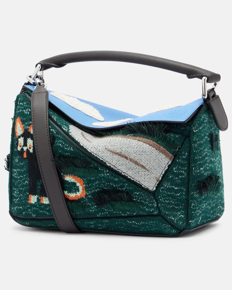 Loewe X Louis Wain Tote Bag Futurist Cat Puzzle Multicolor