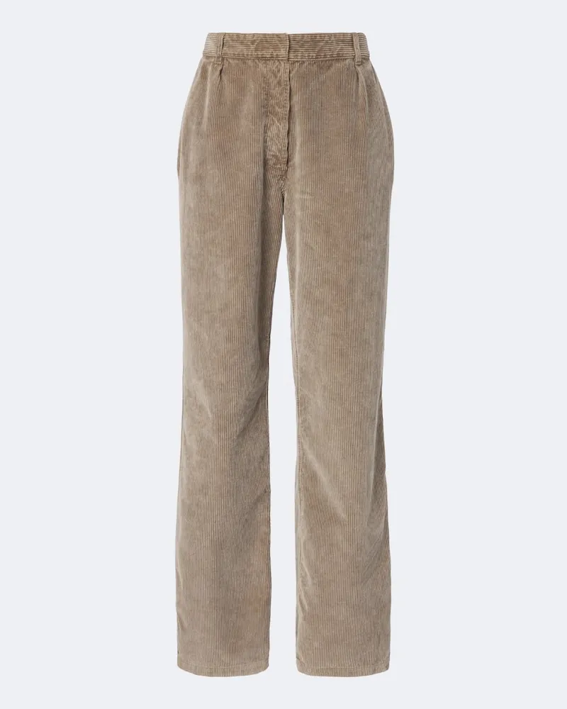 The Row Weite Hose Adler aus Baumwoll-Cord Beige