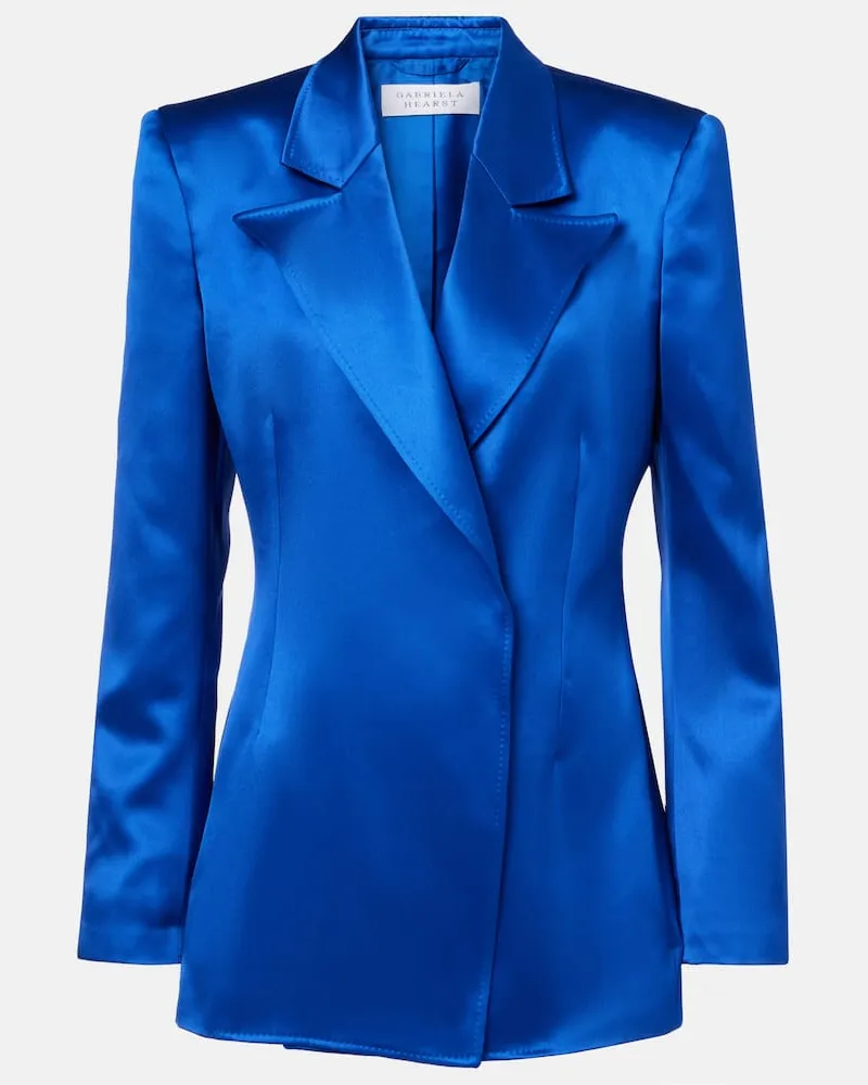 Gabriela Hearst Blazer Aleah aus Seide Blau