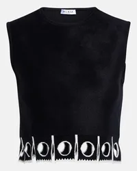 Alaïa Alaia Cropped-Top aus einem Wollgemisch Schwarz