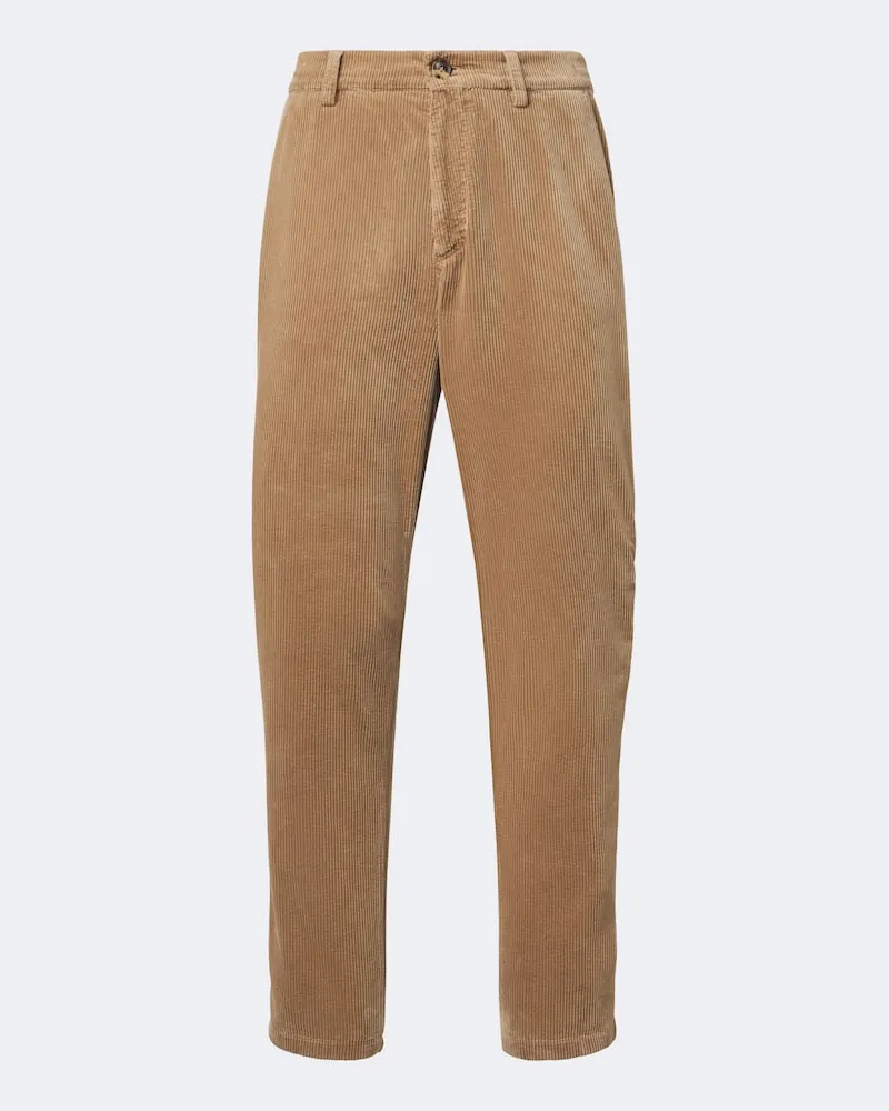 Brunello Cucinelli Gerade Hose aus Baumwoll-Cord Beige