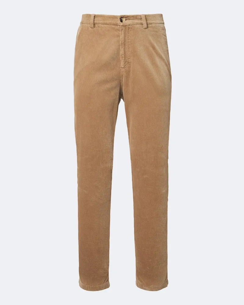 Brunello Cucinelli Gerade Hose aus Baumwoll-Cord Beige