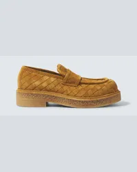 Bottega Veneta Loafers Haddock aus Veloursleder Braun