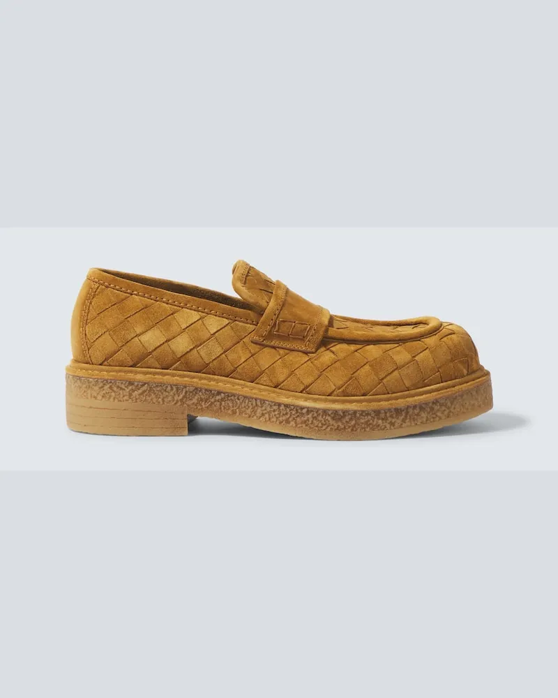 Bottega Veneta Loafers Haddock aus Veloursleder Braun