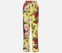 Gerade Hose aus Seide