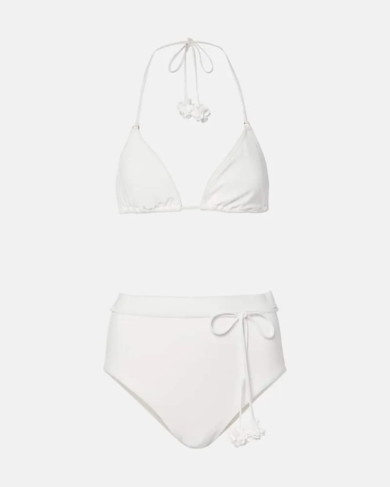 Zimmermann Bikini Everley Flower Weiß
