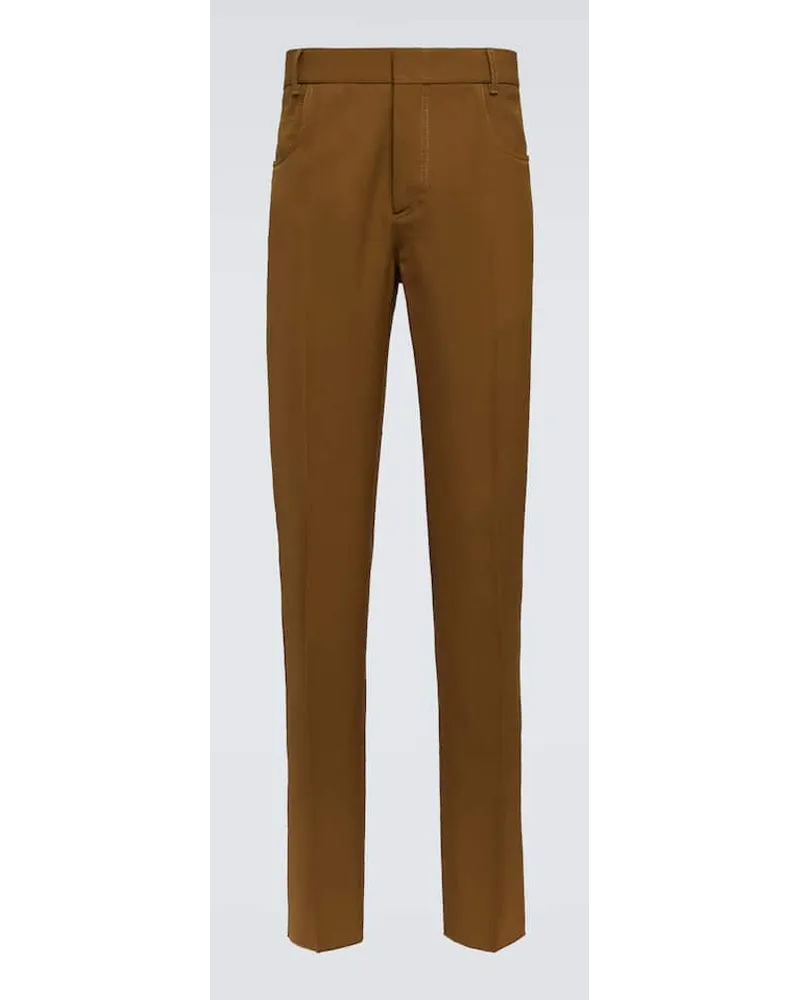 Loro Piana Hose Graie aus Schurwolle Braun