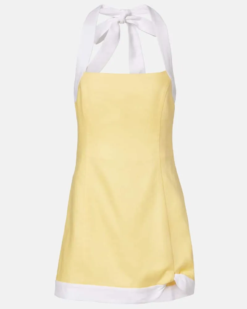 SIR Minikleid aus Leinen Gelb