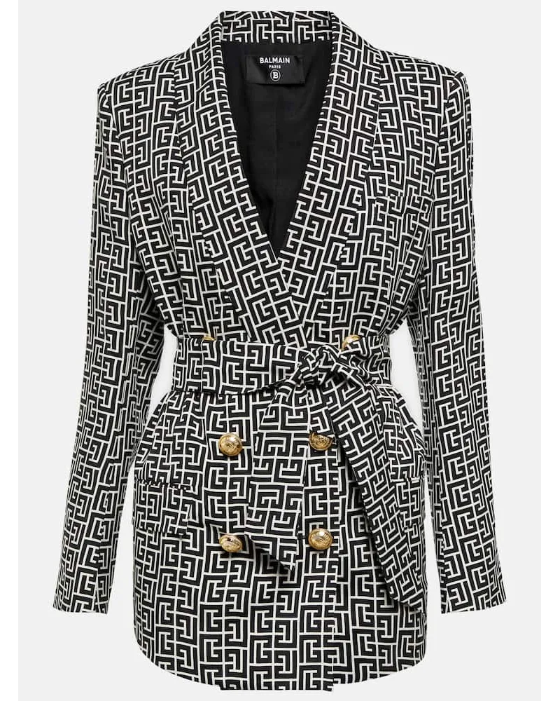Balmain Jacke Monogram Schwarz