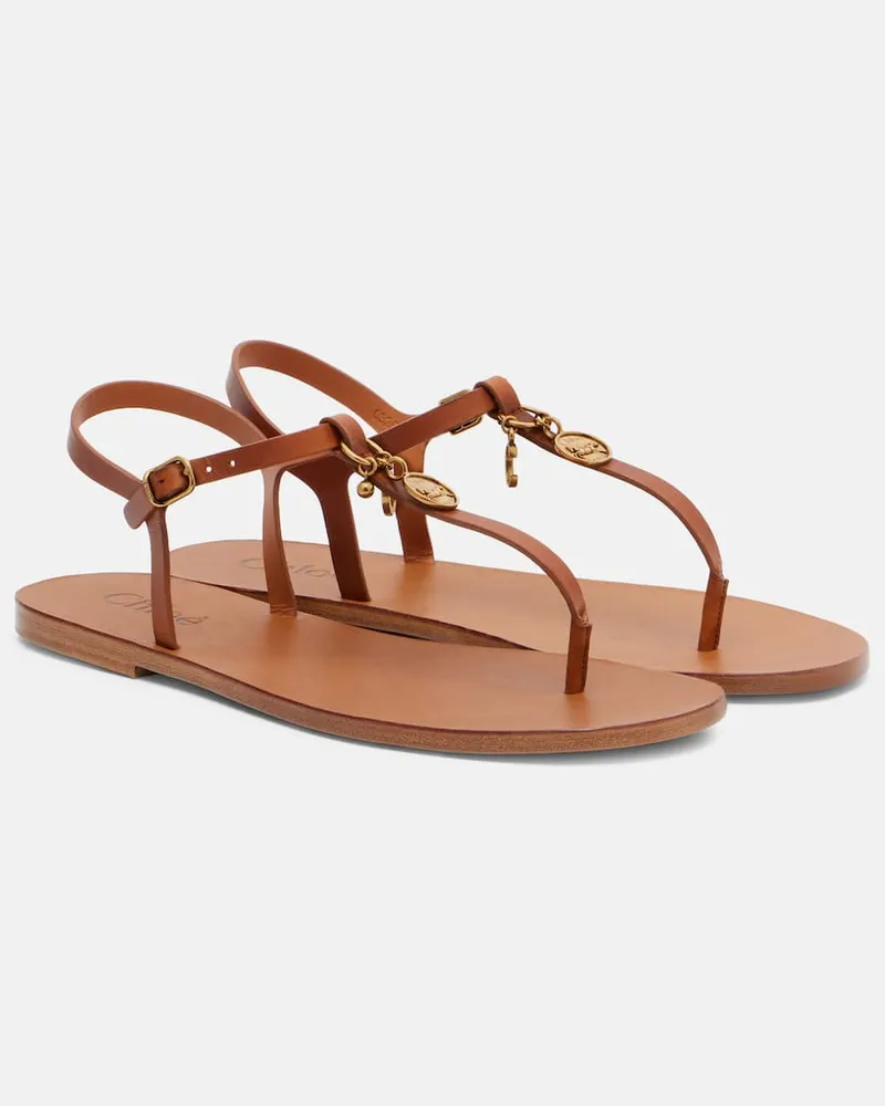 Chloé Chloé Sandalen Chloé Charms aus Leder Braun