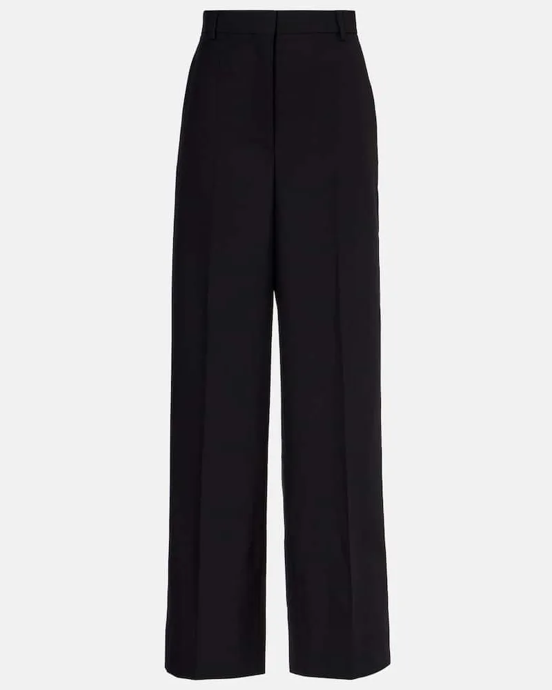 Stella McCartney High-Rise-Hose aus Wolle Schwarz