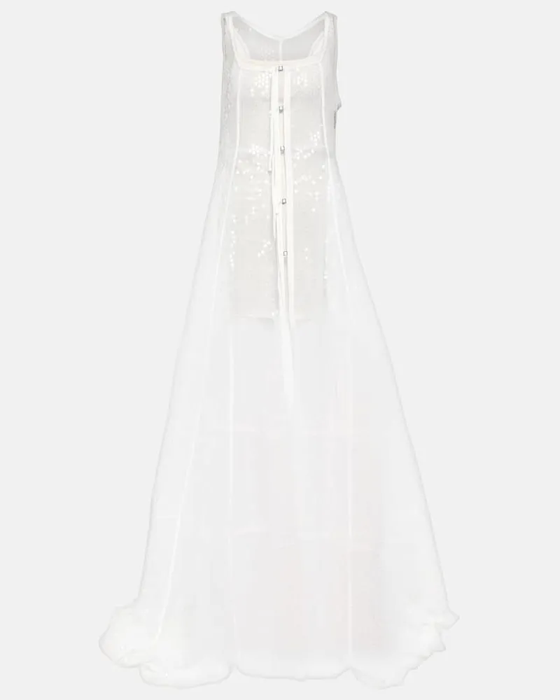 Jacquemus Verzierte Robe La Robe Dentelle Weiß