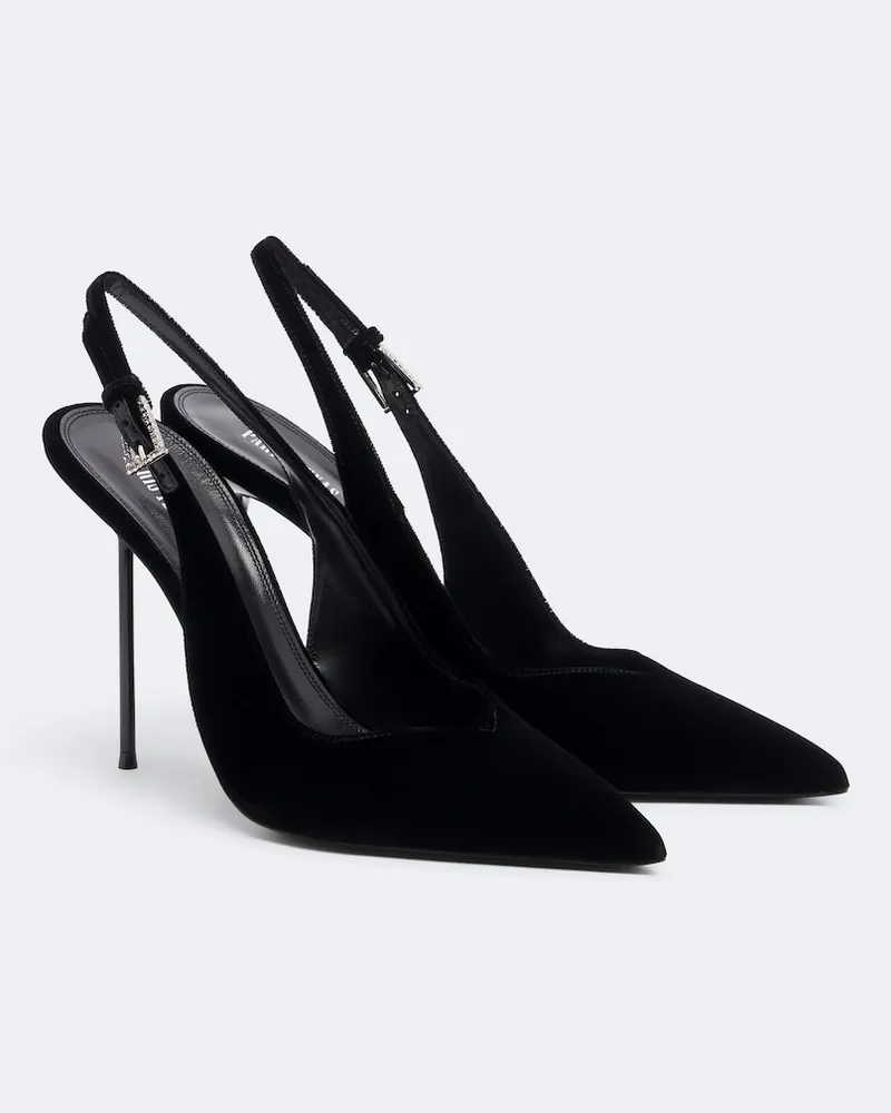 Paris Texas Slingback-Pumps Lidia aus Samt Schwarz