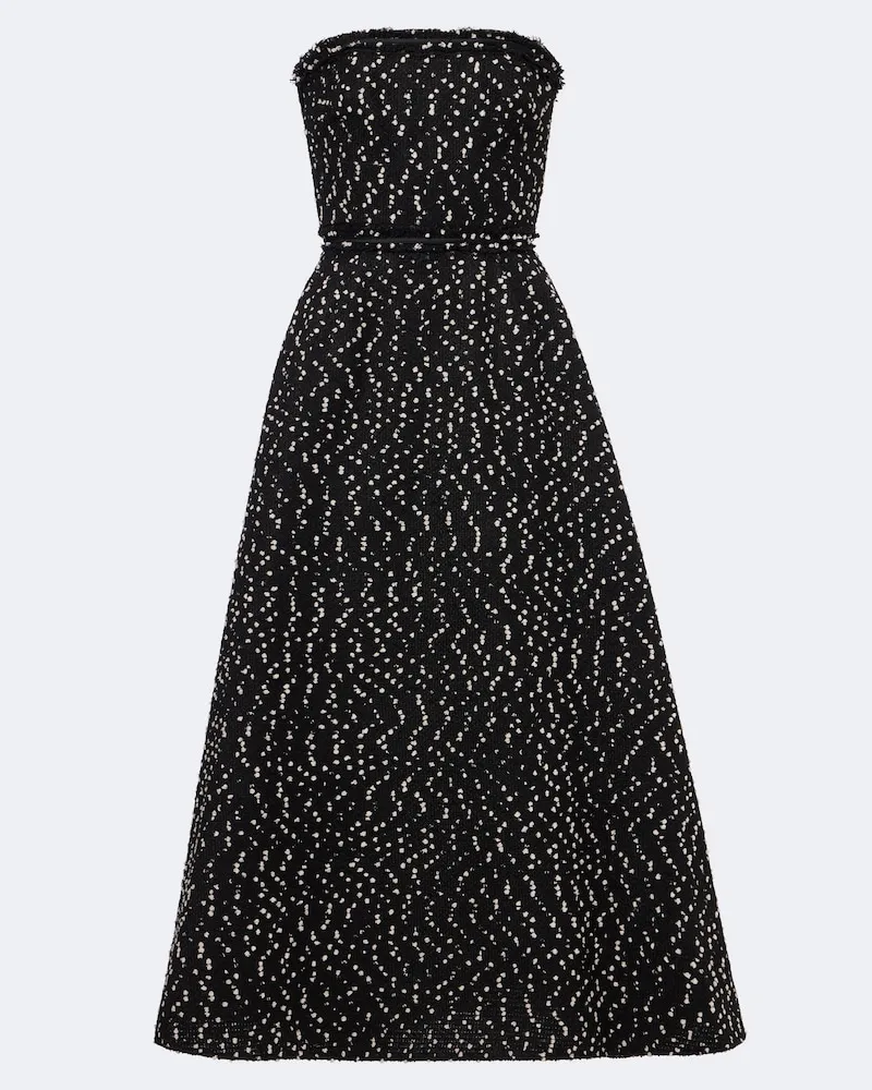Elie Saab Cocktailkleid aus Tweed Schwarz