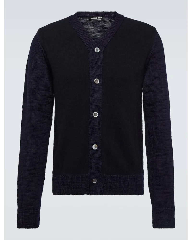 Comme des Garçons Comme des Garcons Homme Deux Cardigan aus Wolle Blau