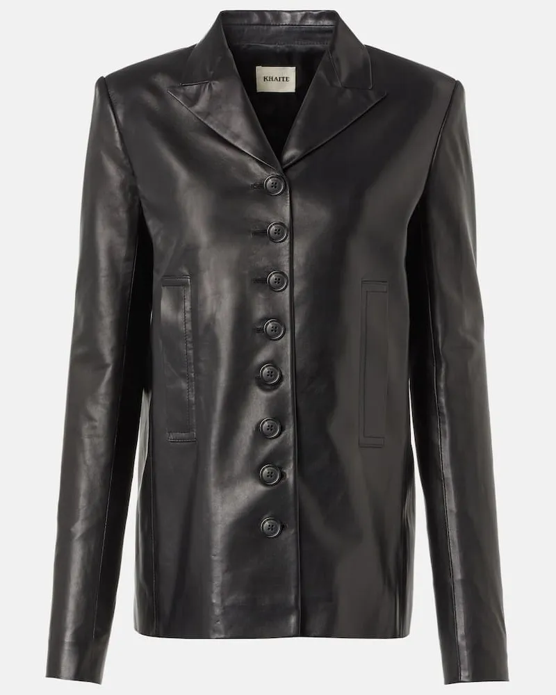 KHAITE Blazer Saraphina aus Leder Schwarz