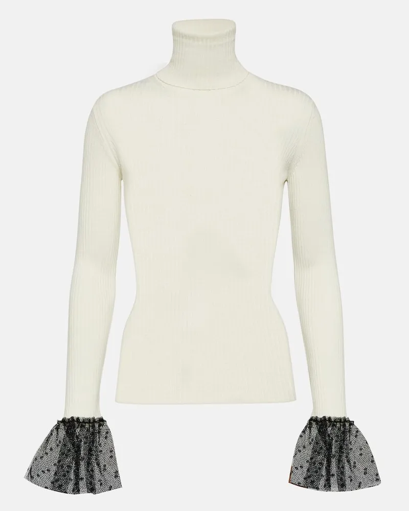 RED Valentino Top aus einem Wollgemisch Beige