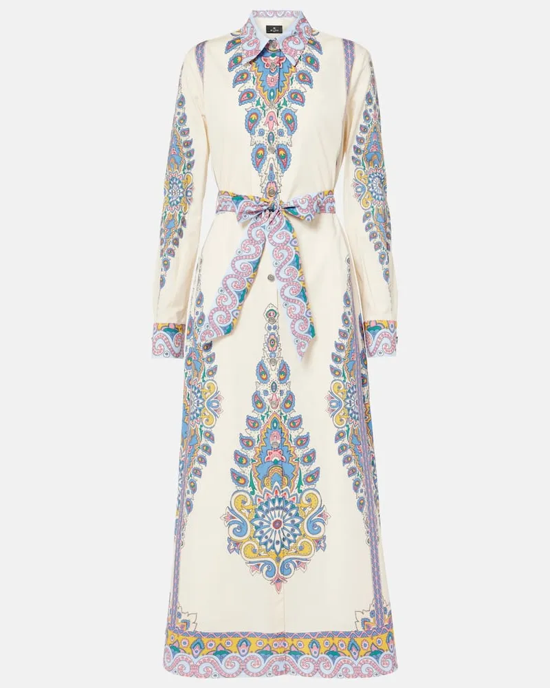 Etro Bedrucktes Hemdblusenkleid Multicolor