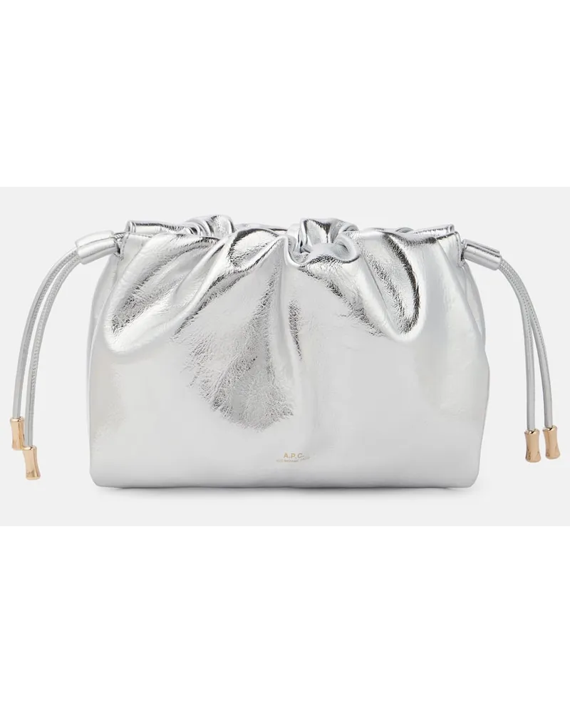 A.P.C. Schultertasche Ninon Mini aus Lederimitat Metallic