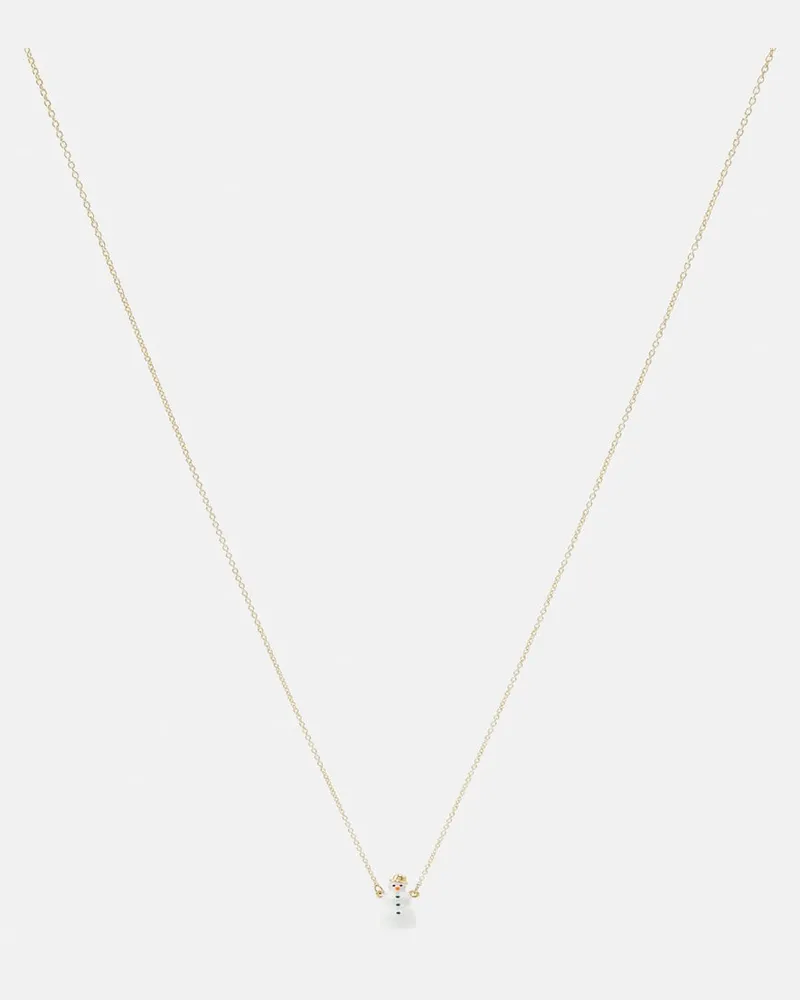 Aliita Halskette Frosty aus 9kt Gelbgold mit Emaille Gold