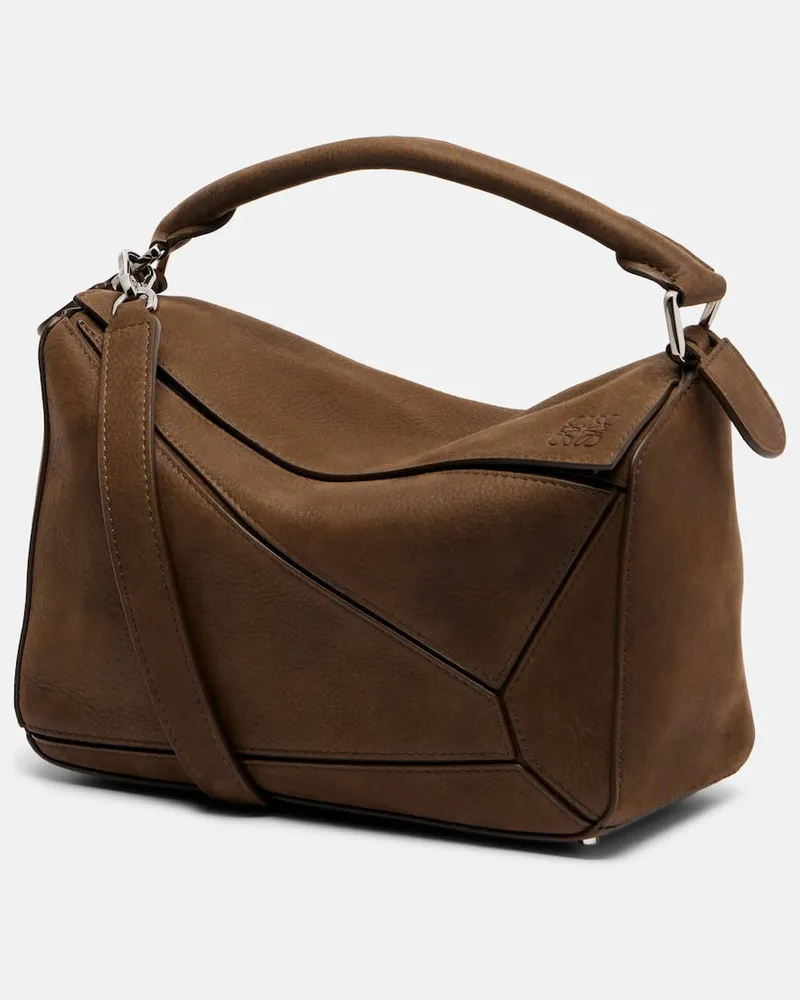 Loewe Tote Bag Puzzle Small aus Leder Braun