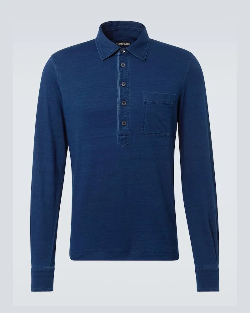 Tom Ford Polohemd aus Baumwolle Blau