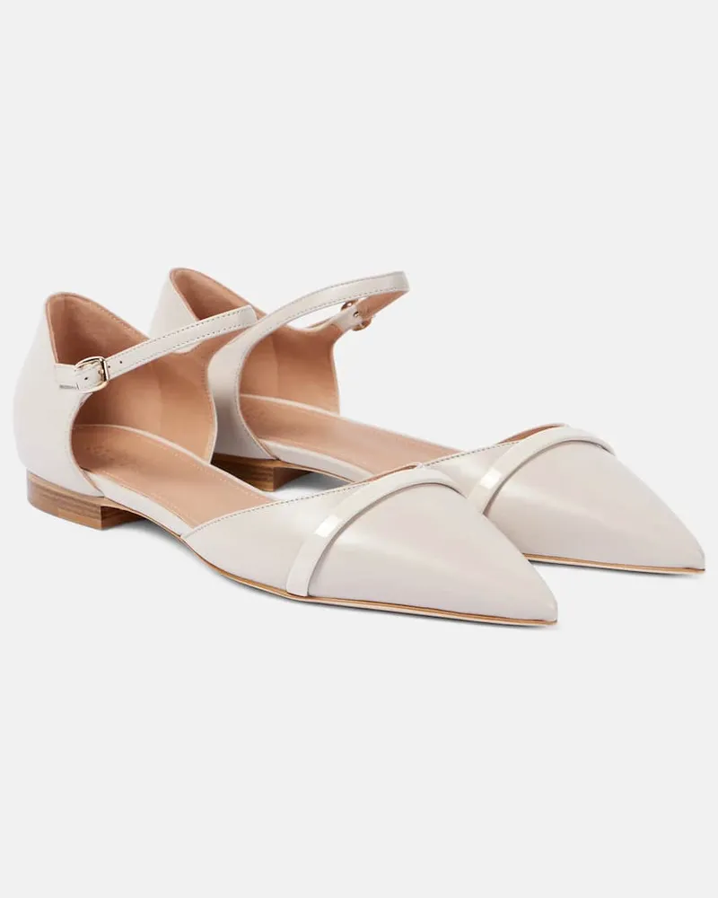Malone Souliers Ballerinas Ulla aus Leder Weiß