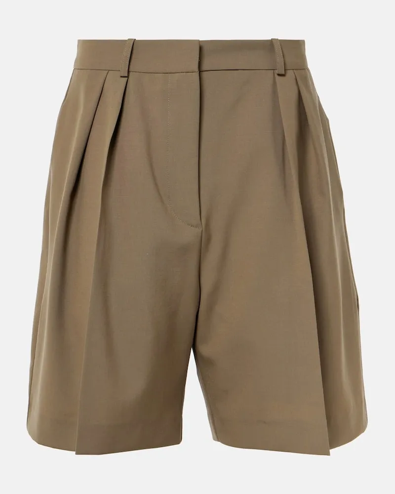 Róhe Róhe Shorts aus Schurwolle Grün
