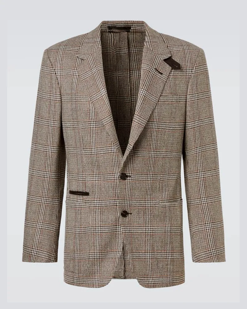 Dunhill Blazer aus Wolle und Kaschmir Braun