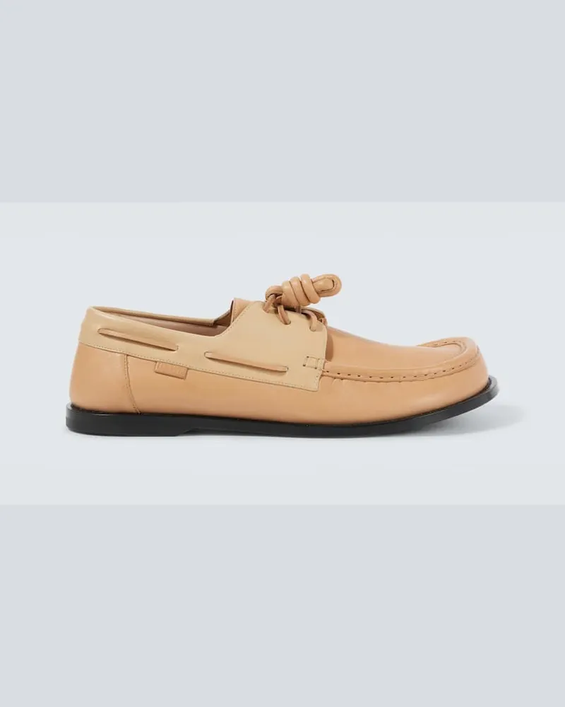 Loewe Segelschuhe Campo aus Leder Beige