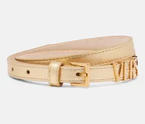 Gürtel aus Metallic-Leder