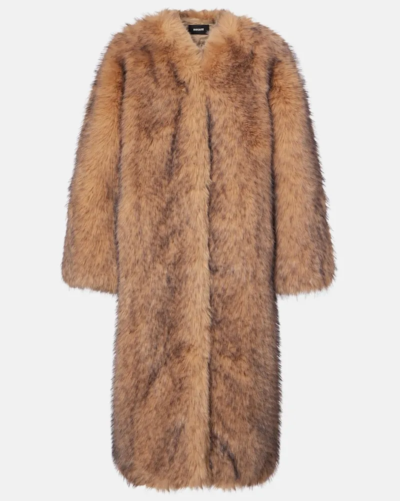 ROTATE Birger Christensen Oversize-Mantel Braun