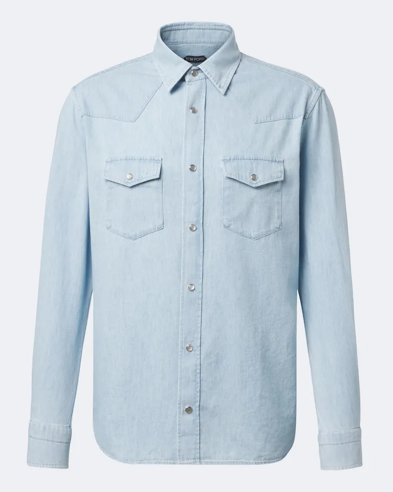 Tom Ford Jeanshemd Blau