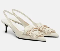 Slingback-Pumps aus Leder