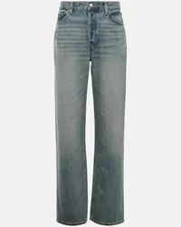 RE/DONE Low-Rise Wide-Leg Jeans Blau